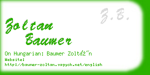 zoltan baumer business card